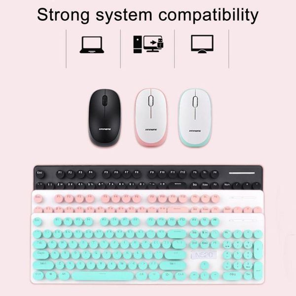 

keyboard mouse combos wireless connection durable mute gaming for notebook