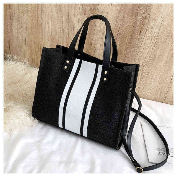 

hbp non-brand official document lady's handbag ol professional business commuting stripe simple square canvas bag one shoulder 2 sport.