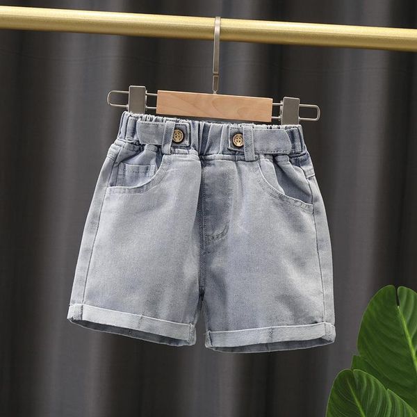 

children beach loose shorts summer baby girls boys 3 colors cotton casual pants comfortable elastic waist solid 90-130, Black