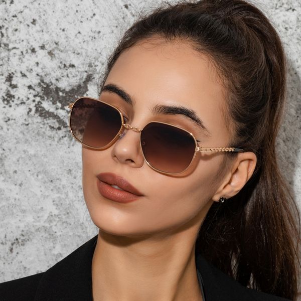 

square sunglass women fashion metal stylish sunglass wholale party glass outdoor protect eyewear trending product 21229, White;black