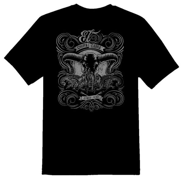 

chupacabra skull black or white tee shirt, White;black