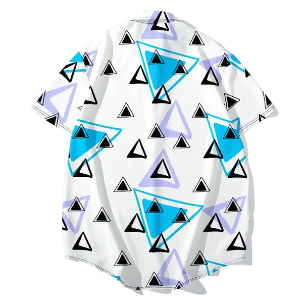 

spring summer fashion men hawaiian shirt short sleeve streetwear printed chic blouse 2021 beach camisas s-6xl, Red