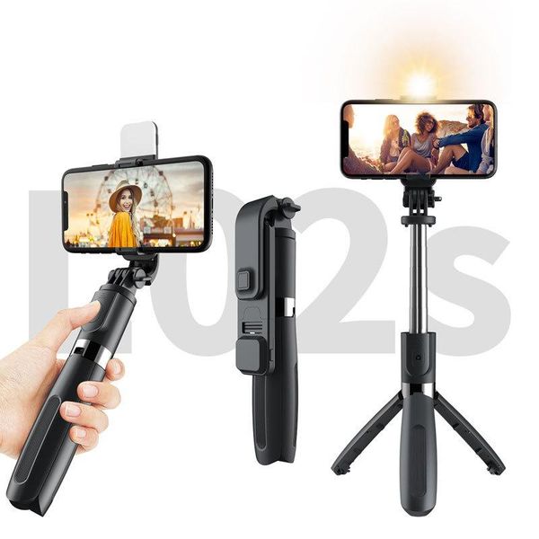 

foldable bluetooth selfie stick tripod with fill light shutter mobile phone universal remote control monopod sticks monopods