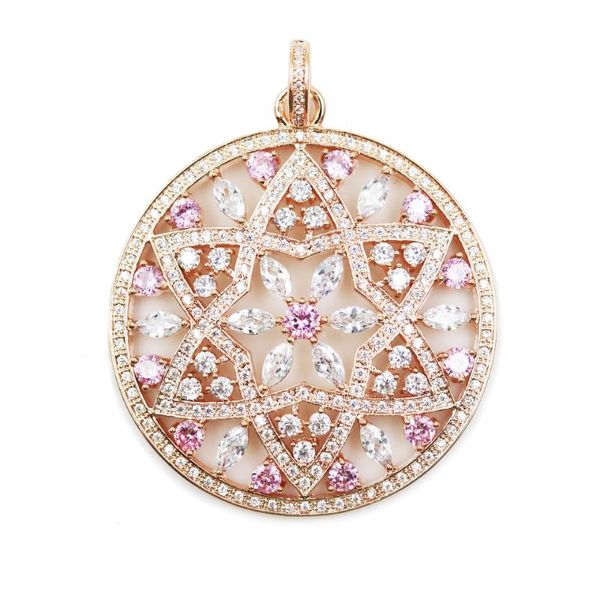 

pendants white black rose gold flower ornament fit necklace 925 sterling silver glam fashion jewelry gift for women girl bijoux