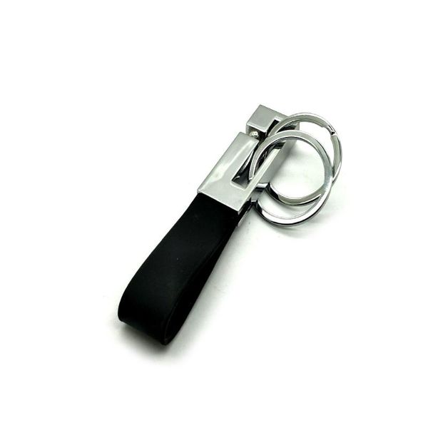 

keychains genuine leather key chain ring holder metal keychain, Silver
