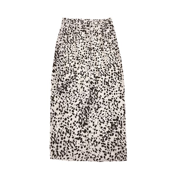 

women dot print midi long skirt casual empire pencil s0240 210514, Black