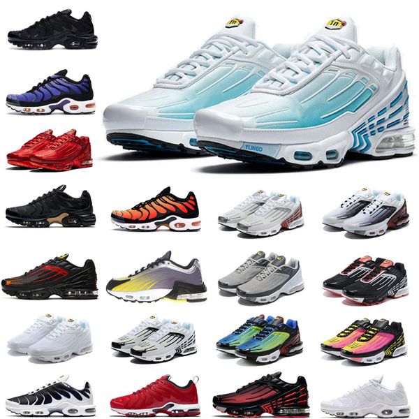 

tn plus 3 men women running shoes tn3 black with blue hyper blue purple nebula blood orange mens trainers sports sneakers 36-45