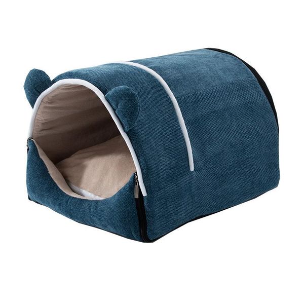 

kennels & pens dog house kennel winter warm pet bed enclosed sleeping nest basket emovable and washable portable folding tent