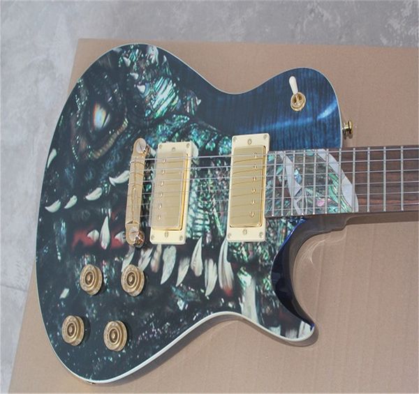 Custom Shop Top Anniversary E-Gitarre China mit Dragon-Signatur in der Kopfplatte