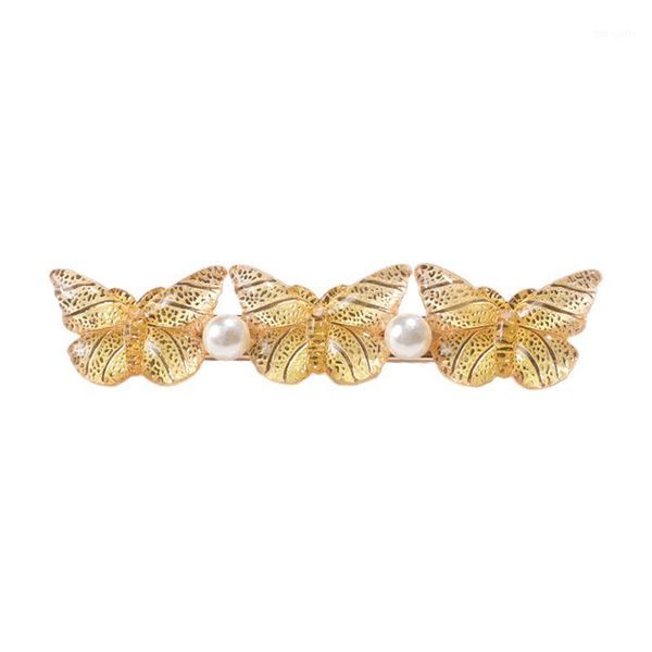 

butterfly pearl resin hairpin side bangs hair clip barrette headwear accessory1