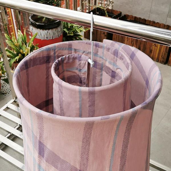 

laundry bags round spiral drying rack multifunction quilt blanket clothes rotating hanger