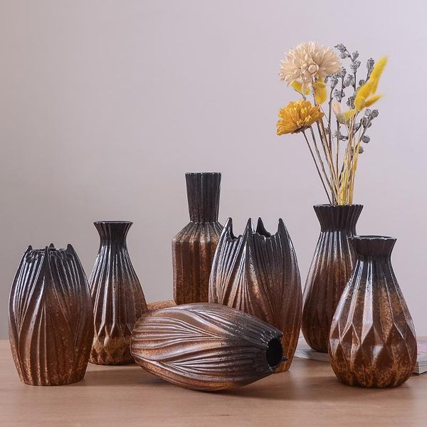 

vases nordic retro hydroponic ceramic vase decoration home decor modern art small table living room accessories gifts