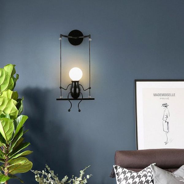 

pendant lamps wall light lamp lights led creative mounted iron bedside sconce for kids baby room living roomdining