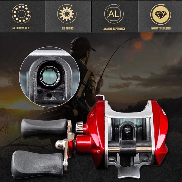 

stable spinning fishing reel bearings waterproof right hand baitcasting equipped with line tackle metal rocker arm reels