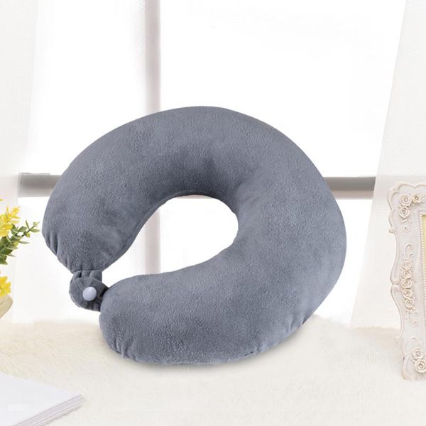 

pillow machine washable u-shape comfortable and breathable travel/airplane grey