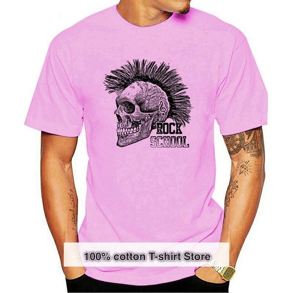 

men's t-shirts rock school-camiseta con calavera estilo punk para hombre, ropa divertida motorista, guitarra, música (1), White;black
