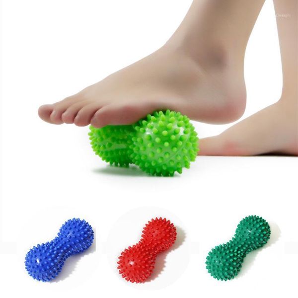 

peanut shape massage yoga sports fitness ball durable pvc relieve body hand and foot spike massager trigger point pain1