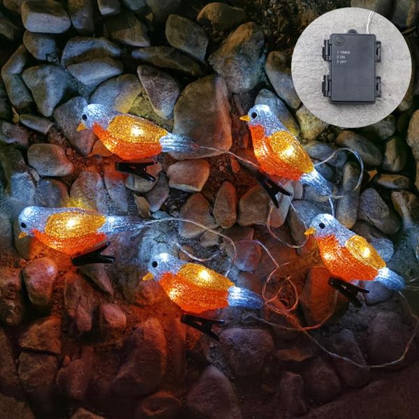 

strings 5pcs led birds lights string fairy solar garlands garden for outdoor waterproof 5 holiday decor lamp