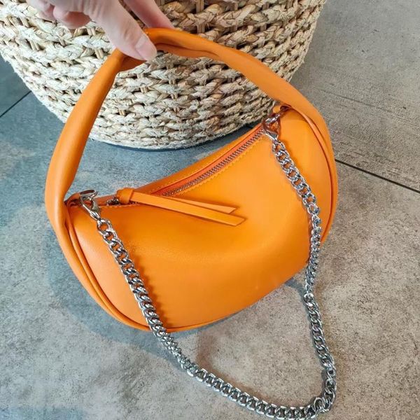 

totes leather armpit bag 2021 fashion soft dumpling chain shoulder diagonal portable semicircle