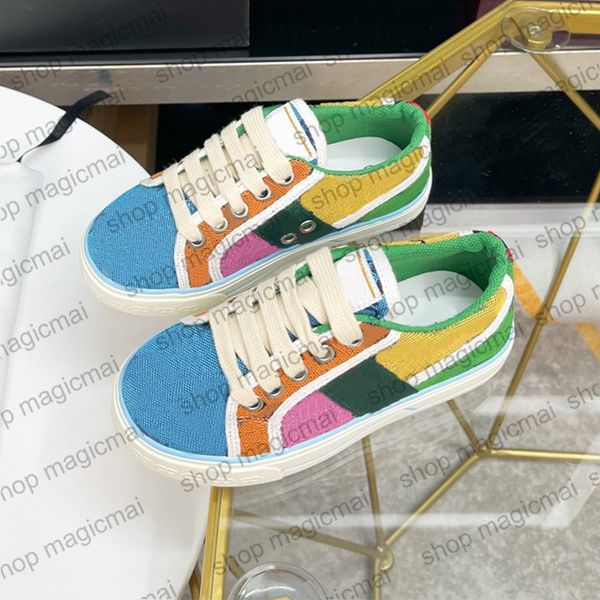 

designer kids multi color shoes contact clolorful lace up sneakers with box green yellow red walking fashion running footwear school boys gi, Black