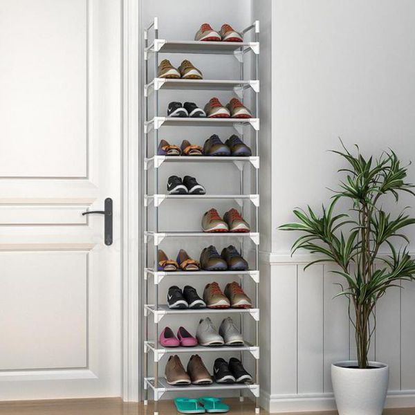

clothing & wardrobe storage 8000 shoe rack multi-layer economy stainless steel dormitory multi-function living room home door simple cabinet