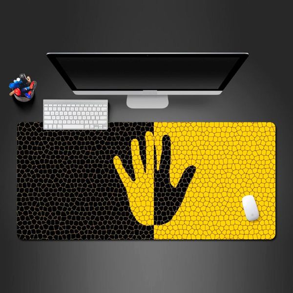 

mouse pads & wrist rests novel and creative yellow black hand pad rubber mousepad pc game computer for trackball mats