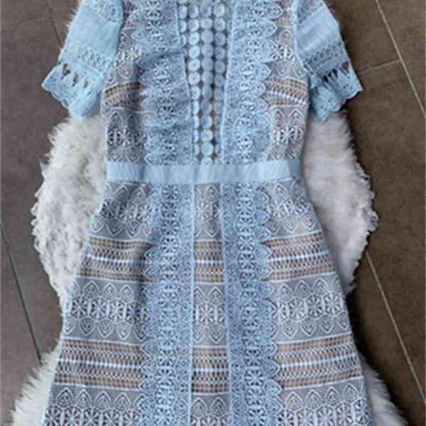 

spring women lace designer short sleeve light blue party es, Black;gray