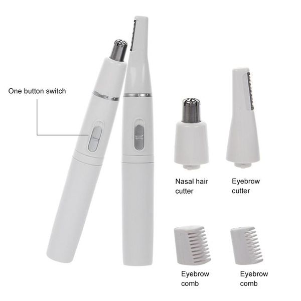 

electric nose & ear trimmers multifunctional 2-in-1facial hair trimmer eyebrow face scraper remover epilator razo