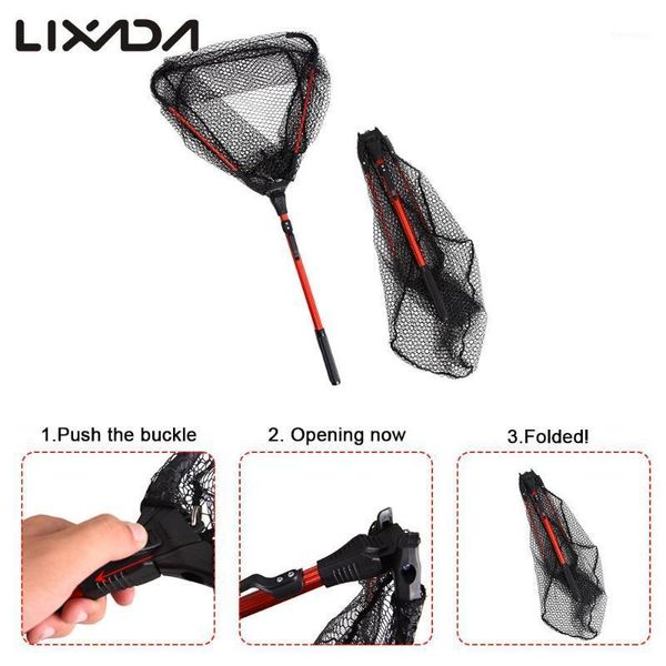 

aluminum alloy 80cm retractable fishing net telescoping foldable landing pole folding for accessories1