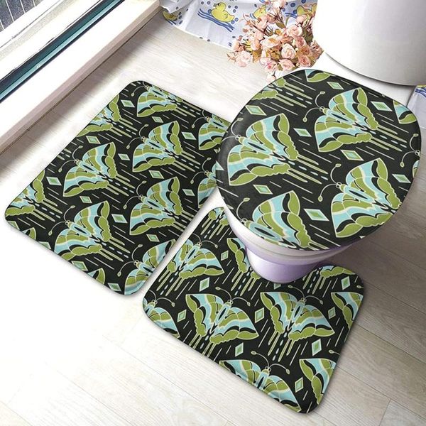 

bath mats la maison des papillons bathroom mat sets 3 piece set rugs memory foam toilet seat cover lid