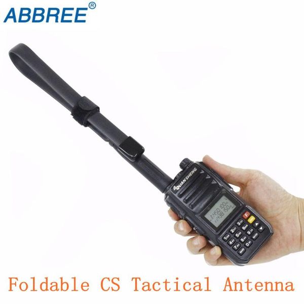 

walkie talkie abbree sma-female connector dual band 144/430mhz foldable cs tactical antenna for quansheng tg-uv2 plus cb radio