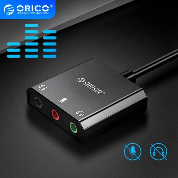 

sound cards orico card external usb interface 3.5mm stereo microphone audio volume adjustment drive adapter for lapps4 headse