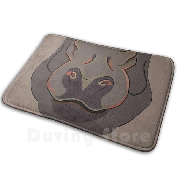 

hippo nose carpet soft non-slip mat rug cushion hippopotamus animals wild animal fierce big carpets