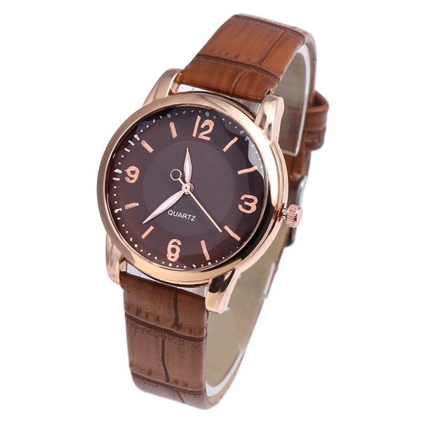 

wristwatches bracelet watch casual women watches ladies leather band alloy analog quartz round wrist clock relogio masculino 2021, Slivery;brown