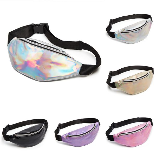 Mulheres Unisex Shinning Cintura Saco Fanny Pack Running Circle Cartões Chave Cartões Telefone Festival Dinheiro Embreagem Bolsa Carteira Saco Presente