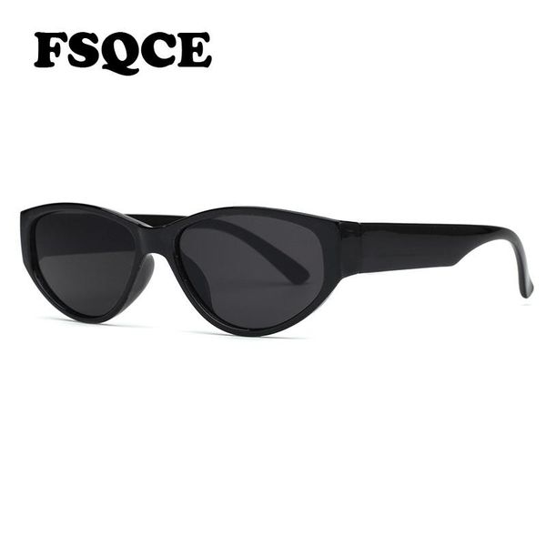 

sunglasses fsqce vintage cat eye women ladies est fashion personality pink black cateye sun glasses female uv400 2021, White;black