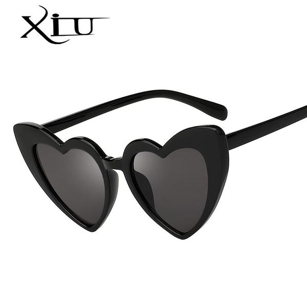 

sunglasses xiu fashion vintage retro elegant heart shades women brand designer glasses female eyewear uv400, White;black