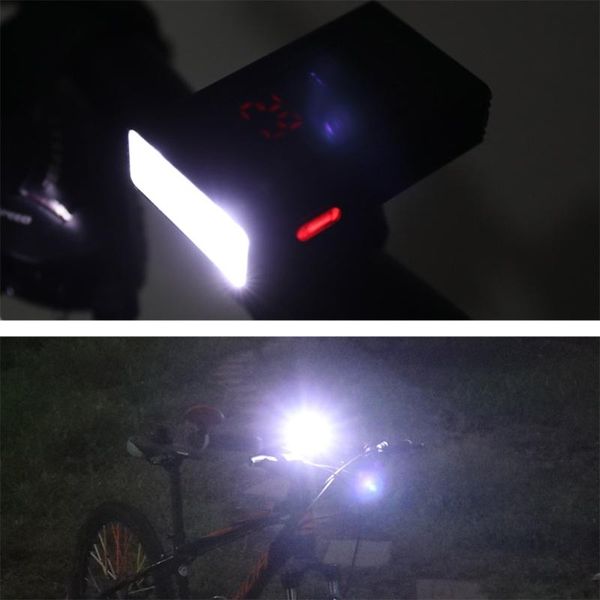 

bike lights h053 front light digital display/indicator 500 lumens 2000mah usb rechargeable mtb lamp led headlight
