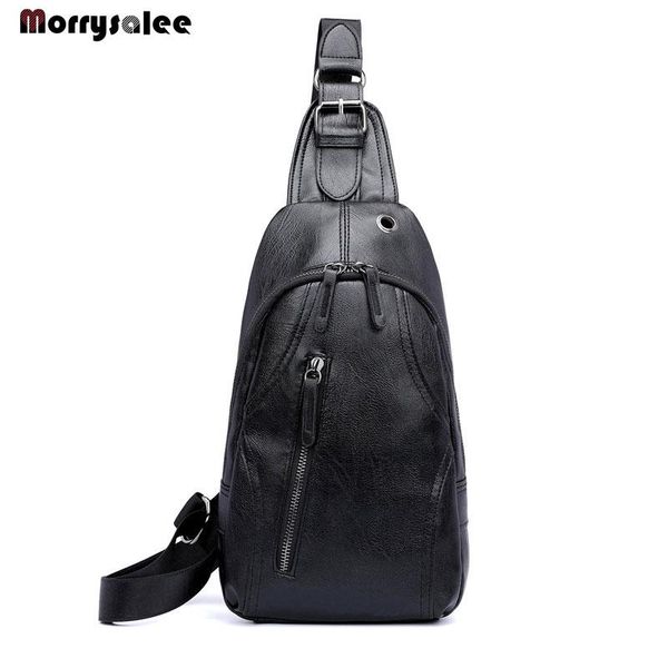 

waist bags 2021 pu leather men messenger bag casual crossbody fashion men's handbag chest male shoulder