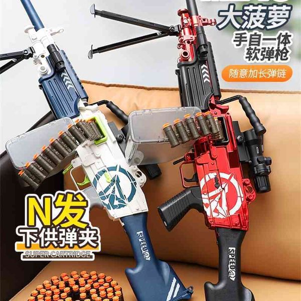

35m249 hand self-contained soft bullet electric continuous firing simulation large pineapple light machine children's boy toy gun