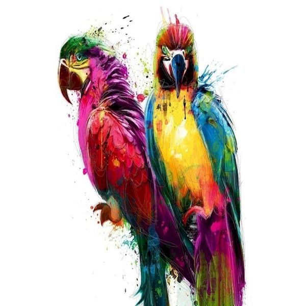 

paintings gatyztory parrot frame diy painting by numbers animals canvas drawing handpainted kits gift wall decor 60Ã75cm