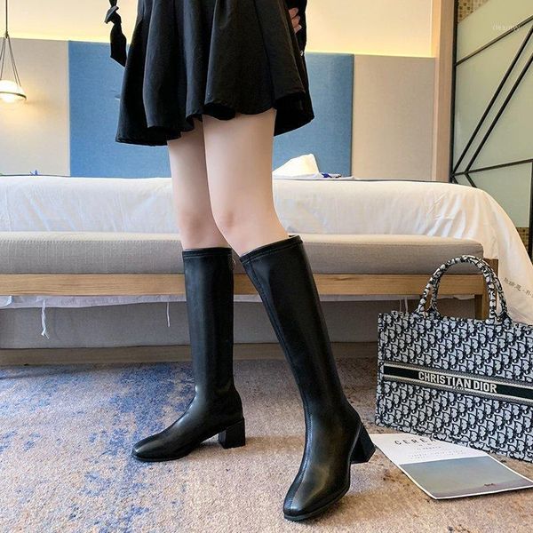 

boots knee high heels women shoes thigh winter black long zapatos de mujer1