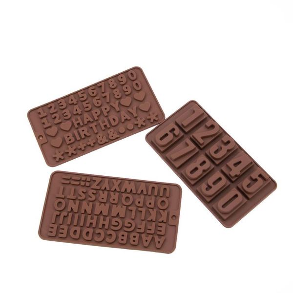 

baking & pastry tools 3d silicone sugar craft letter/number mold fondant cake decorating chocolate kitchen mould