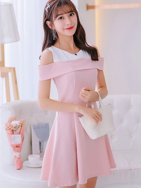 

japan and korea off shoulder women elegant dress sleeveless ruffle birthday dresses lolita spring autumn 2021 temperament casual, Black;gray