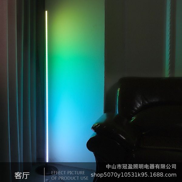 

vertical minimalist rgb living room bedroom led atmosphere bedside creative floor lamp