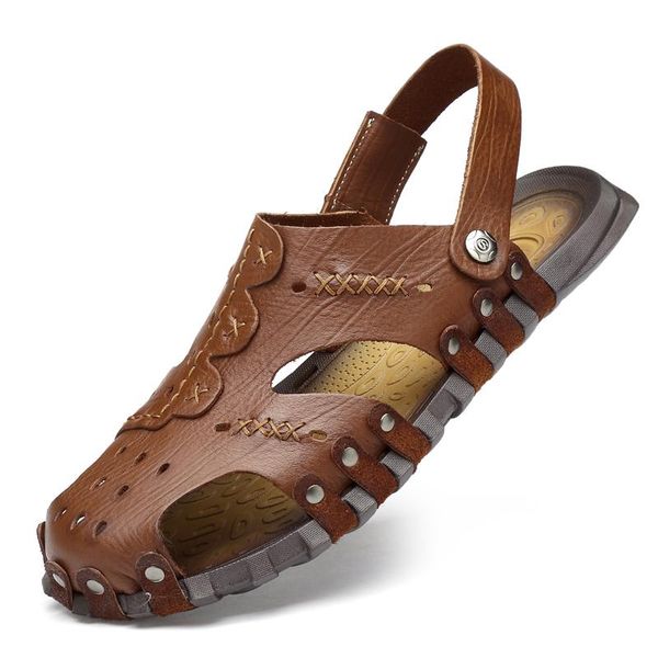

sandals sandali herren sport romanas roman sandalsslippers rubber shoes verano 2021 sandalet uomo male homme sandalia casual de, Black