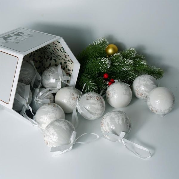 

8cm christmas decoration balls tree hanging ball home party festival ornaments pendants navidad decor snow