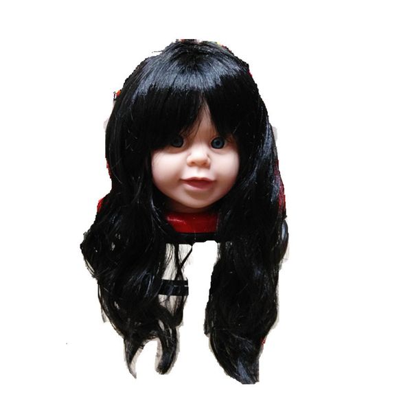 

doll cartoon toy custom made baby wig set, Black