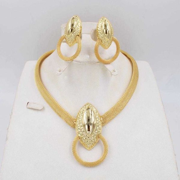 Nuovo set di gioielli Dubai moda di alta qualità matrimonio nigeriano perline africane gioielli Parure Bijoux H1022