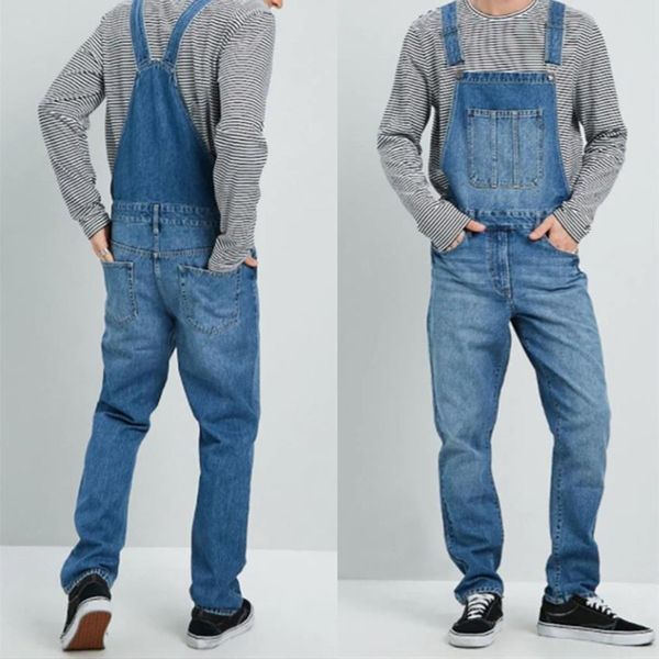 

men's pants strap jeans tooling, Black